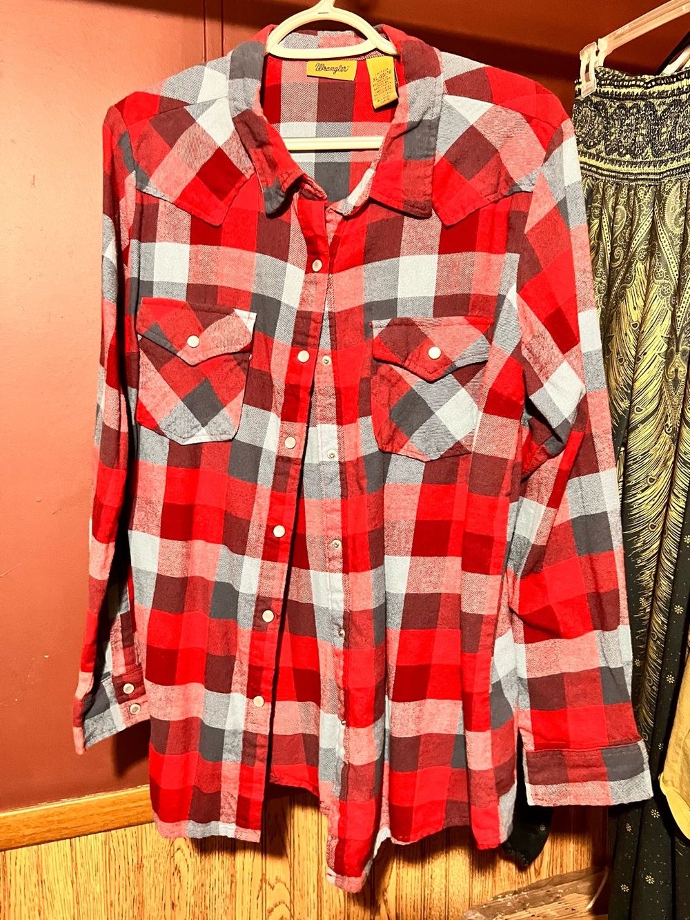 Wrangler Plaid Pearl Snap Shirt